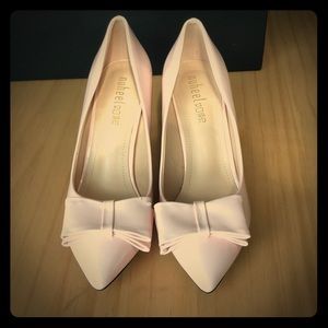 Light Pink high-heeled shoes with bowknot